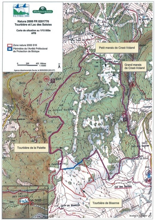 Carte de localisation de la zone Natura 2000 